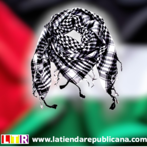 Pañuelo "Kufiya" Palestino Blanco/Negro