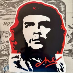 Pegatina Che Guevara roja/blanca MUY GRANDE