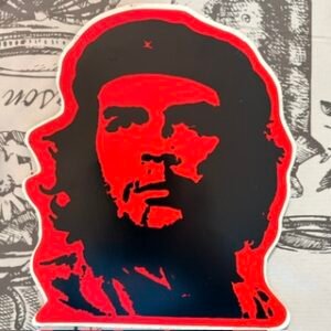 Pegatina Che Guevara MUY GRANDE roja