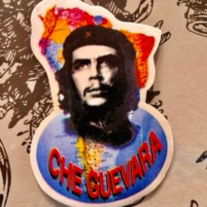 Pegatina Che Guevara con la isla