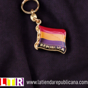 Llavero Bandera Republicana Dorado