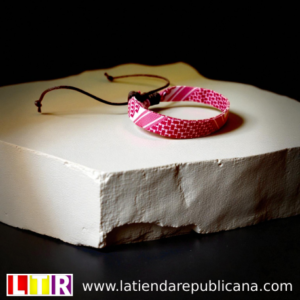 Pulsera "Kufiya" Palestina Rojo/Blanco